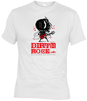 Camiseta Mosca Cojonera Dirty Rock blanca