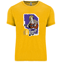 Camiseta Rock Nirvana Mostaza