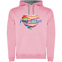 Sudadera Heart rosa/gris