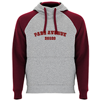 Sudadera School combinada gris/granate