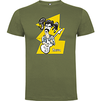 Camiseta Rock Frank Zappa verde militar